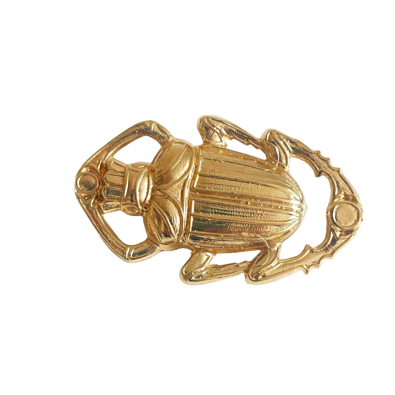 Broche Maçonnique Vintage En Laiton - Scarabée Et Oiseau - Occasion Unique