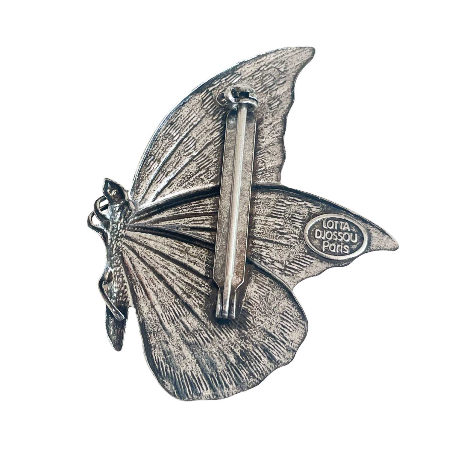 Broche Ancienne Argent 925 Duo Hommes Assoupis - Bijou Ethnique Humour 6,5x5,5 Cm Occasion Très Bon état