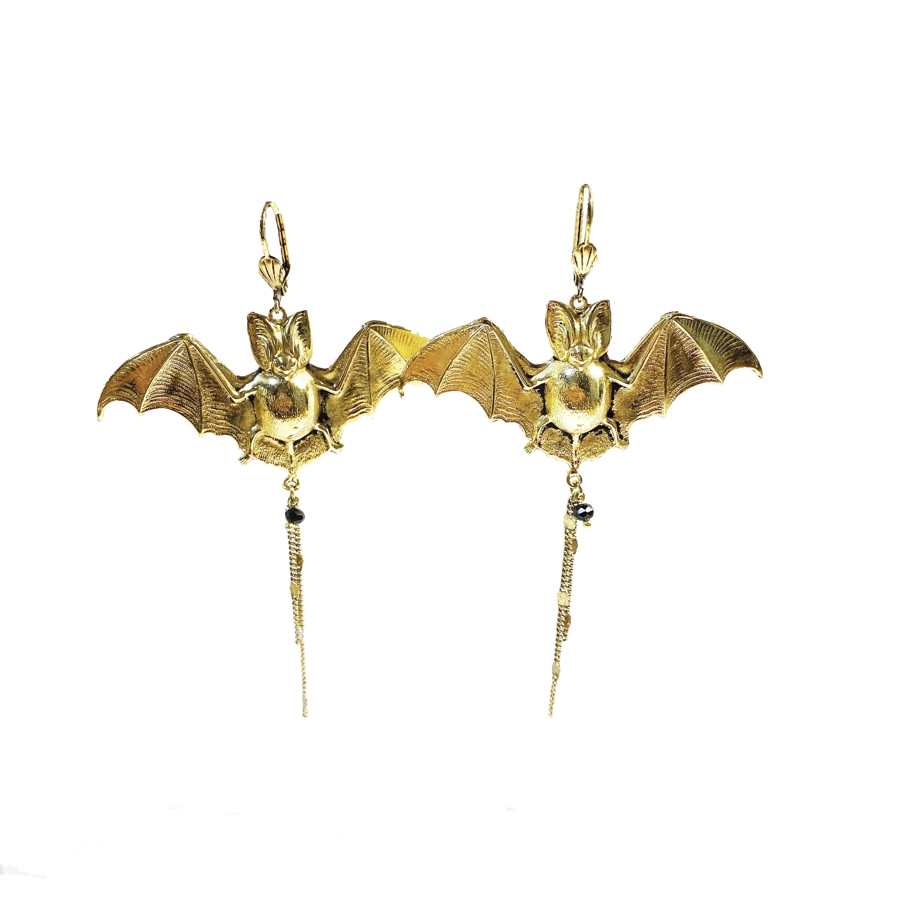 Boucles D'oreilles Halloween Chauve-souris Citrouille En Argent 925 - Bijou Cadeau Pour Femmes Et Filles
