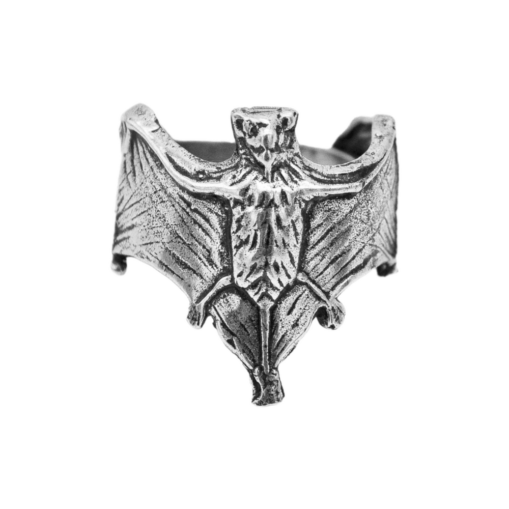 Silver bat ring