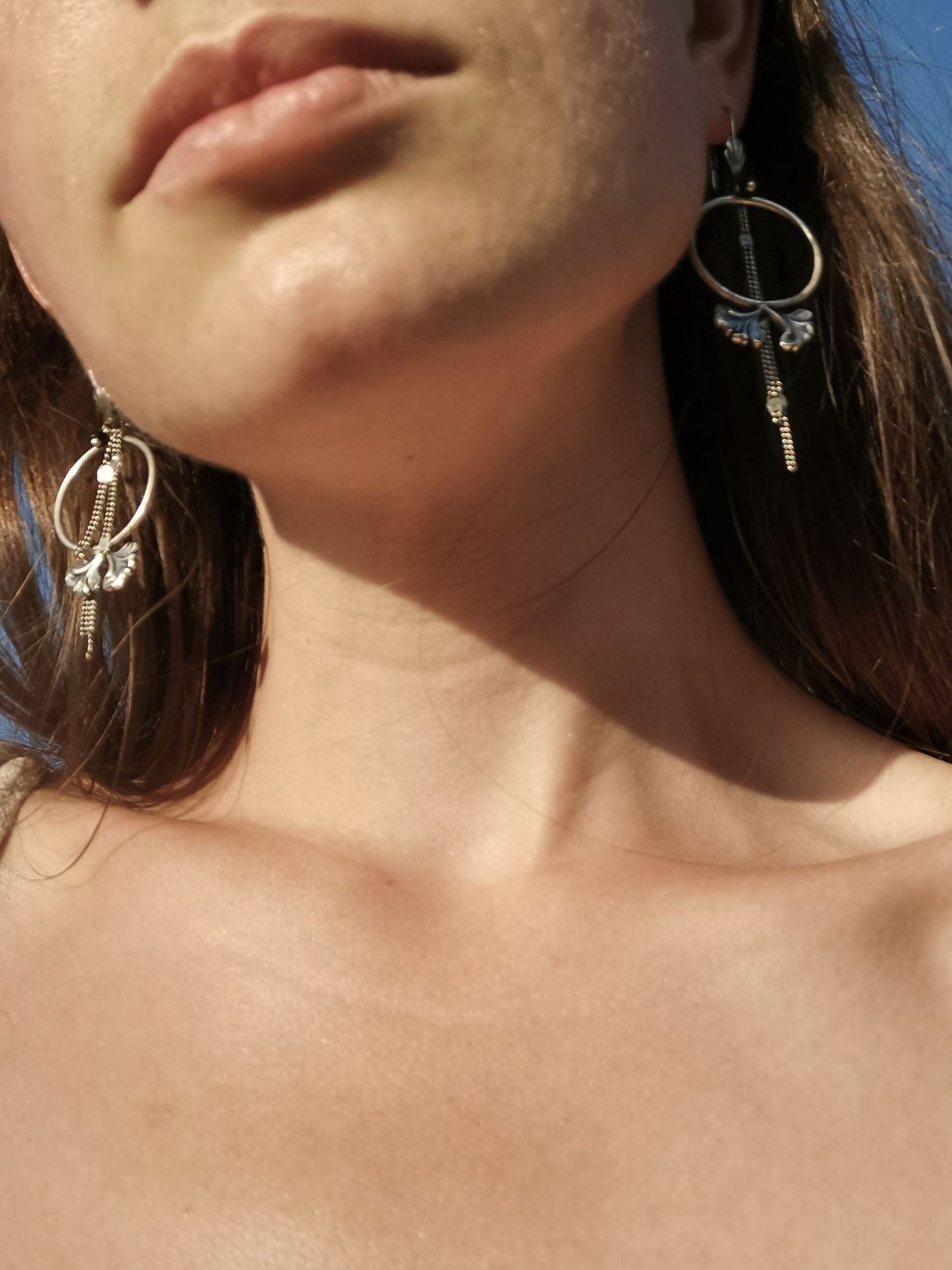 Mila Fleur silver earrings