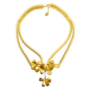 
                  
                    Flora gold flower necklace
                  
                