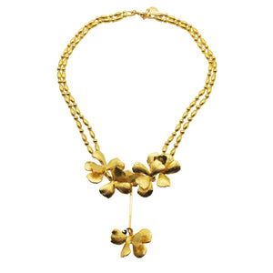 
                  
                    Flora gold beads necklace
                  
                