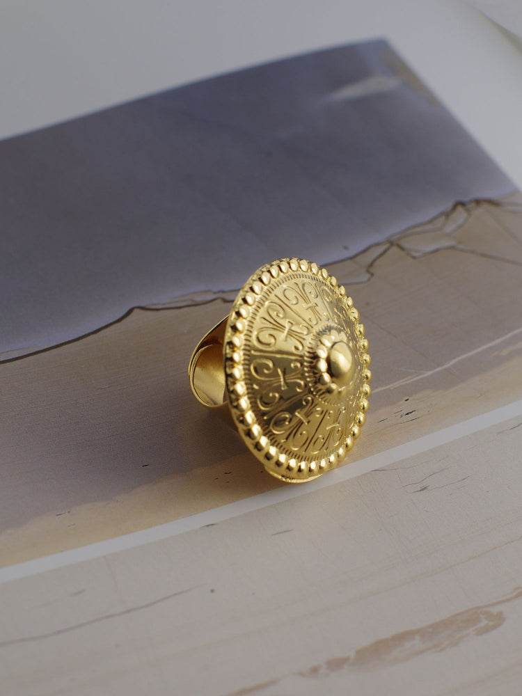 
                  
                    Gold Dome Ring
                  
                