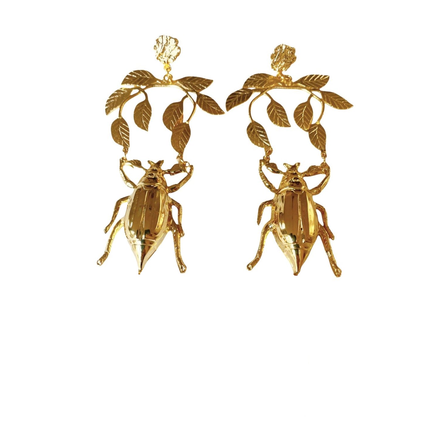 Ju and Hanneton gold earrings