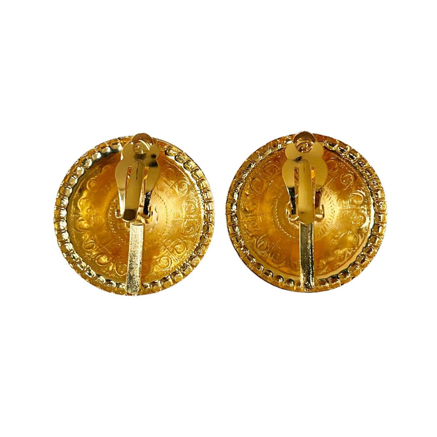 Dome Earrings Gold Clips