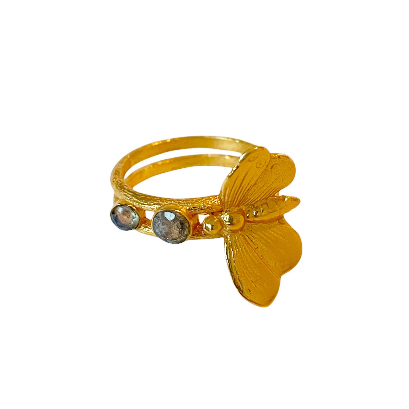 Bague Dorée Isana Papillon Labradorite