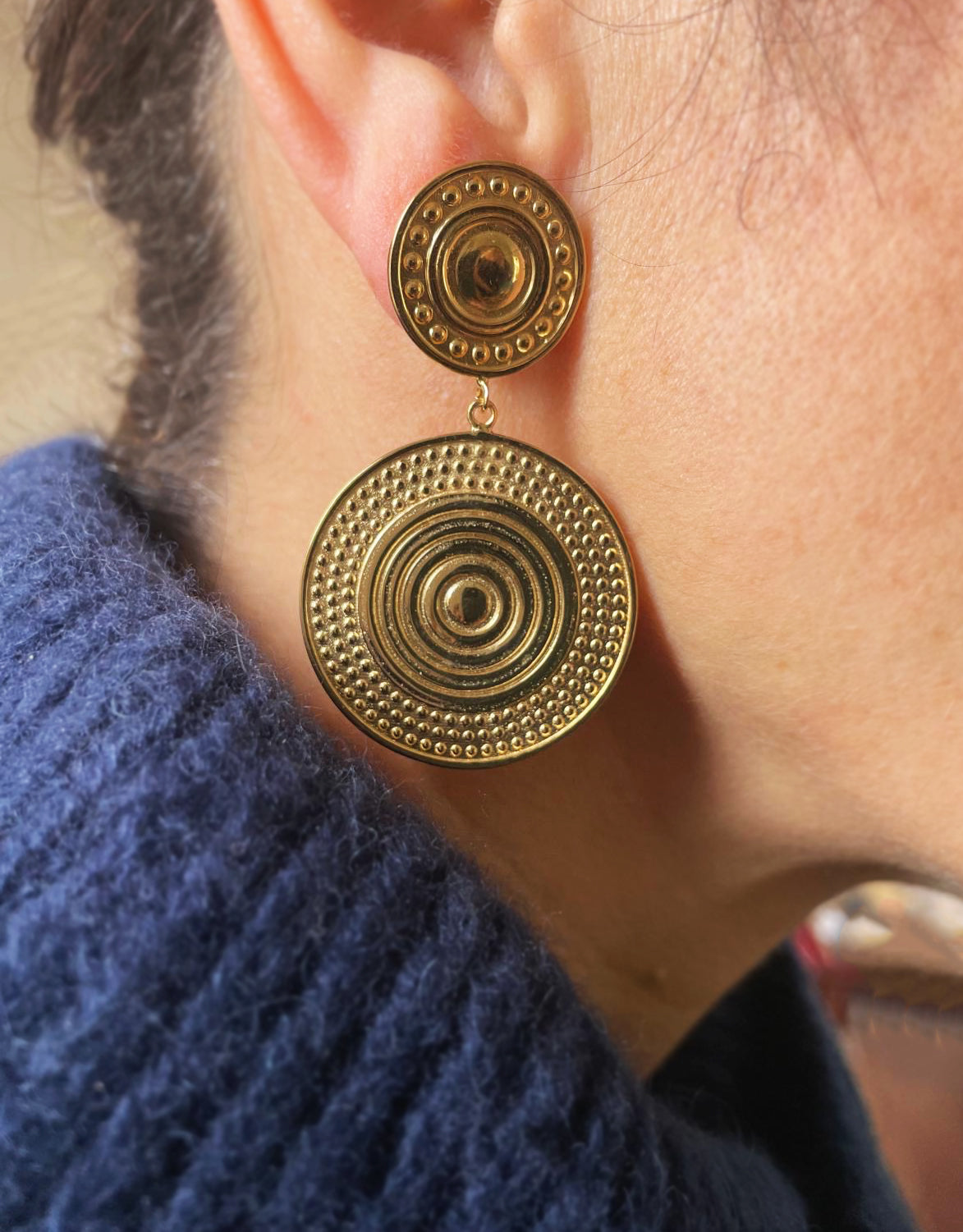 Sahara xxl gold earrings