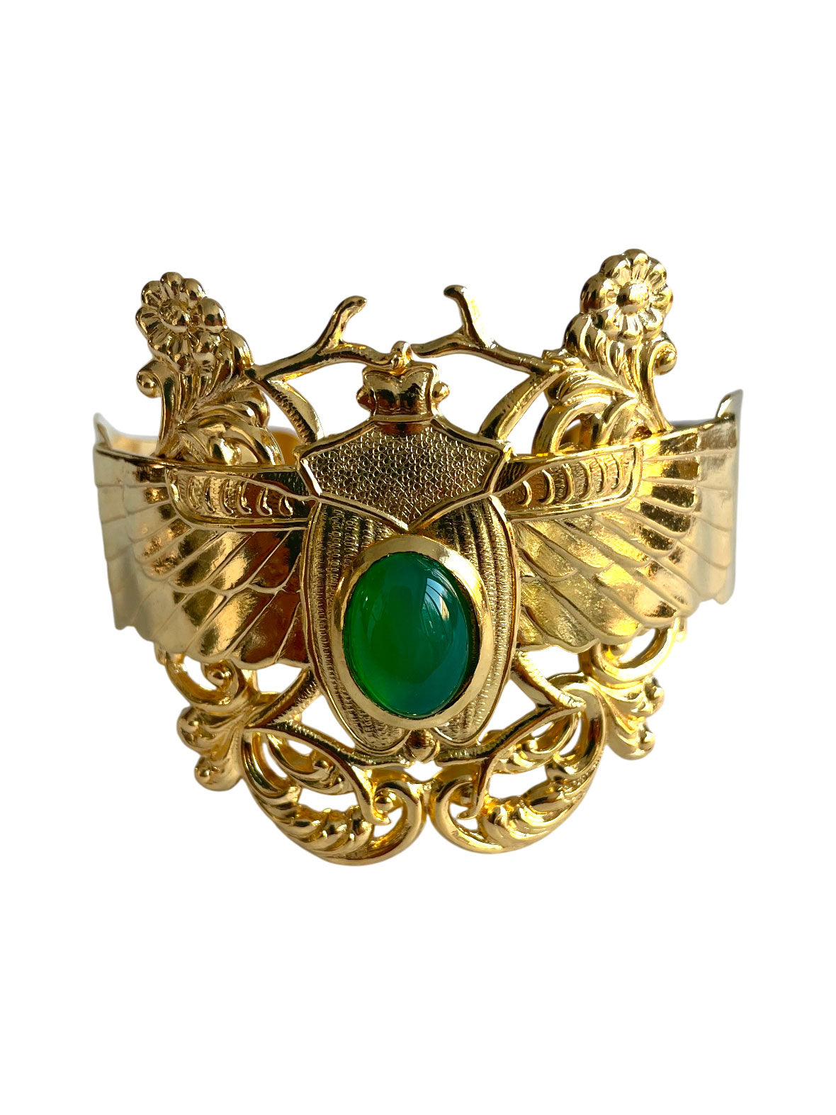 Bracelet Scarabée Khé Jade Vert