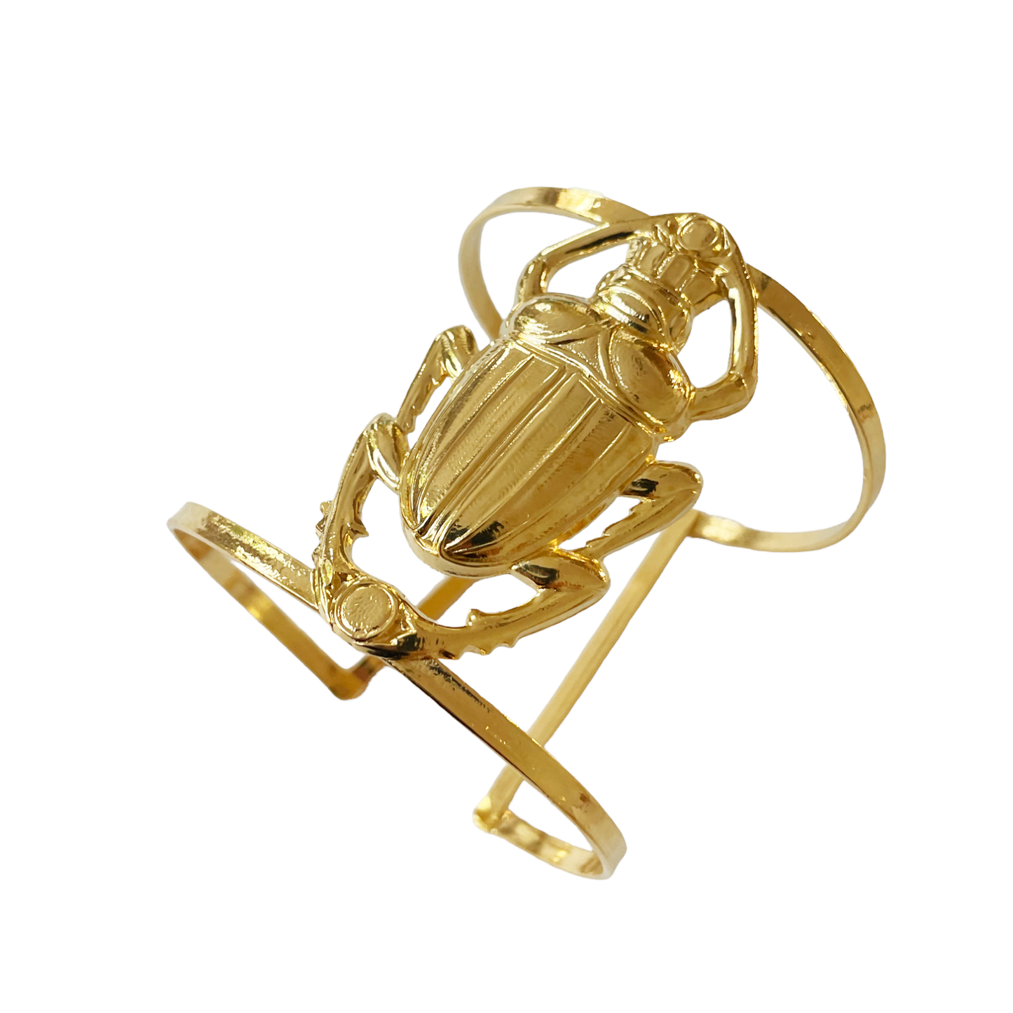 Gold-plated Oscar beetle cuff