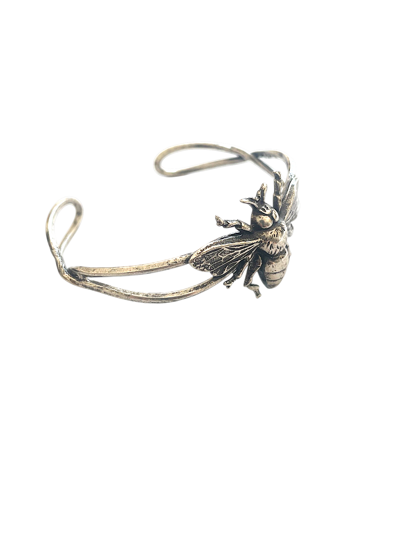 Bracelet argenté abeille sur branche