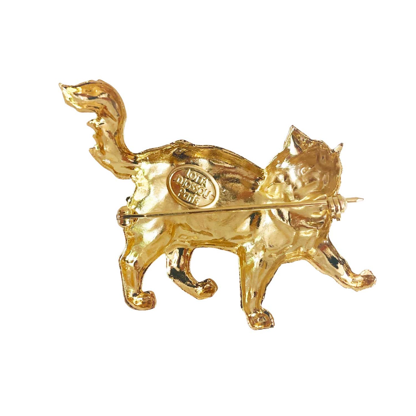 Gold Cat Brooch