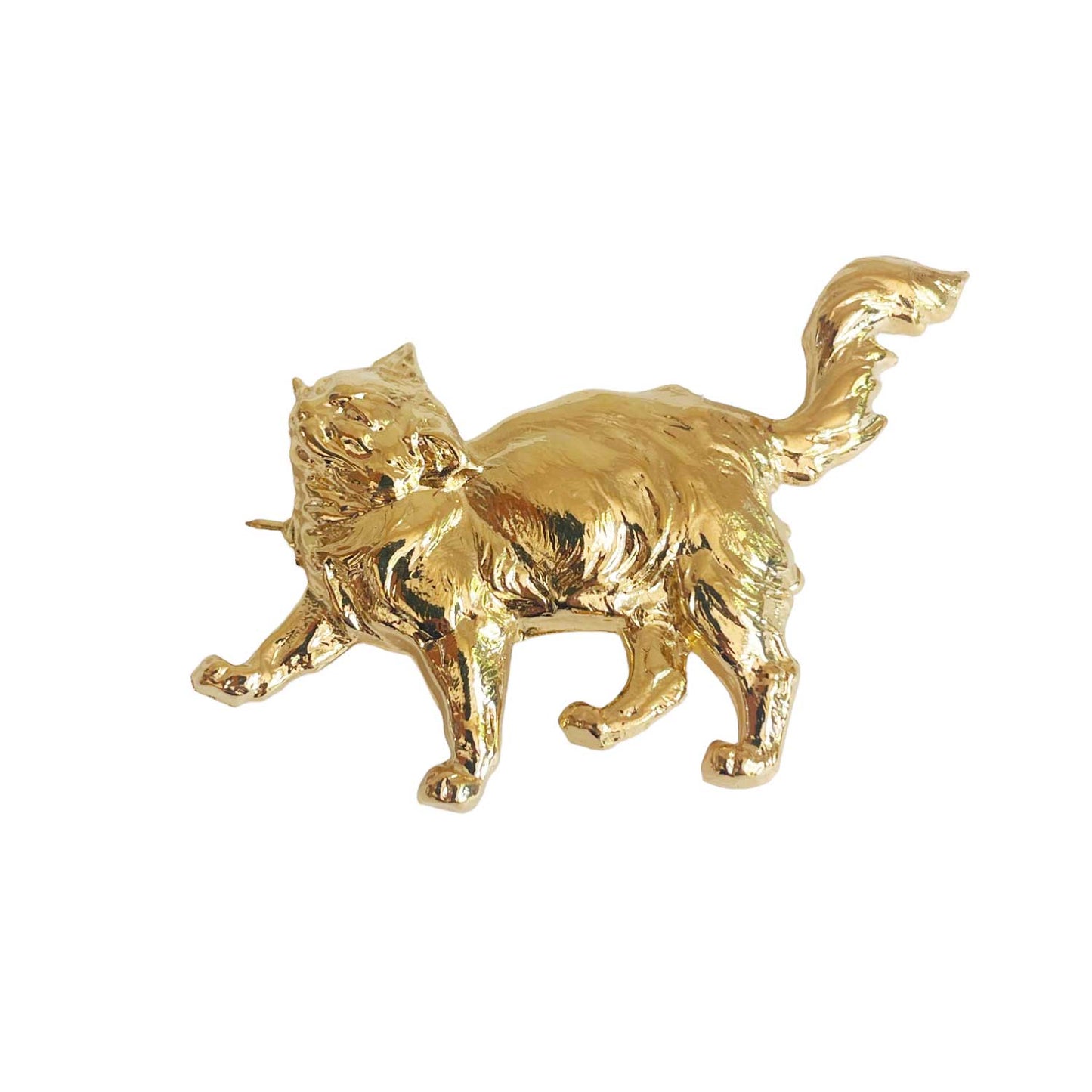 Gold Cat Brooch