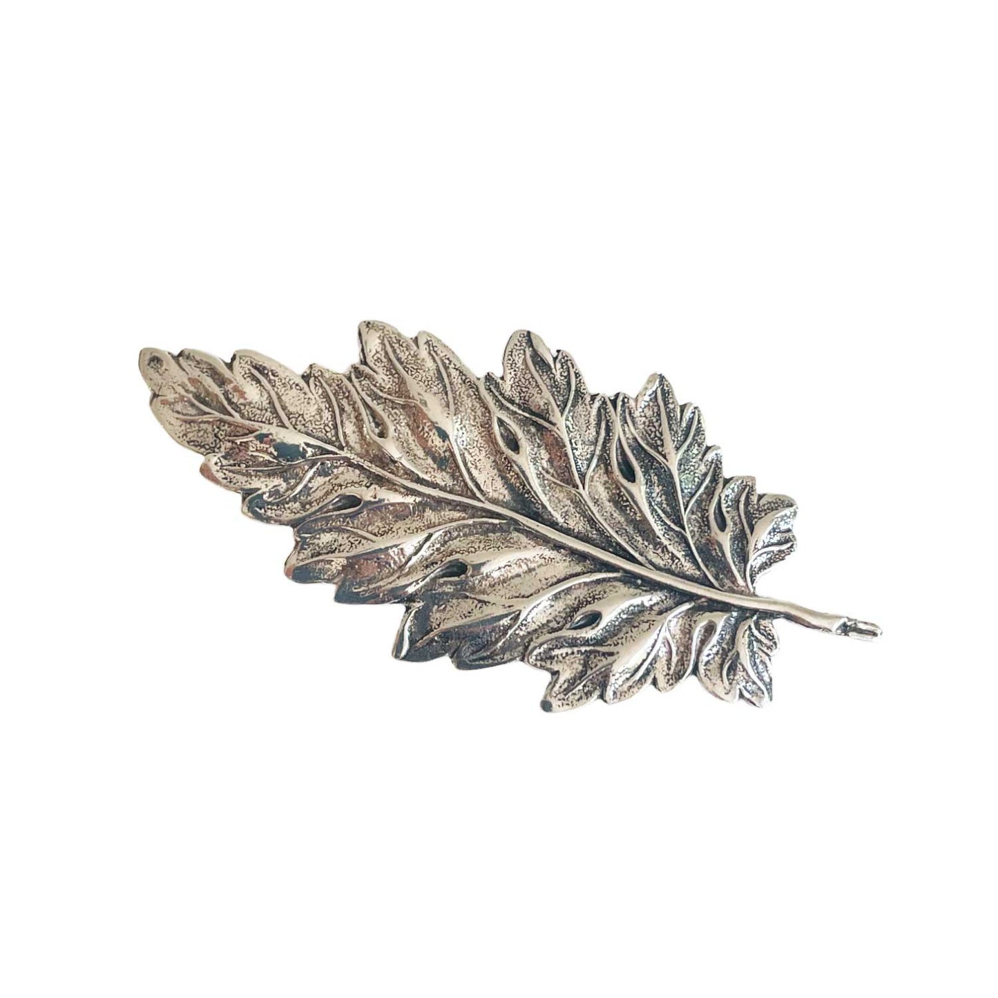 Silver Leaf Brooch