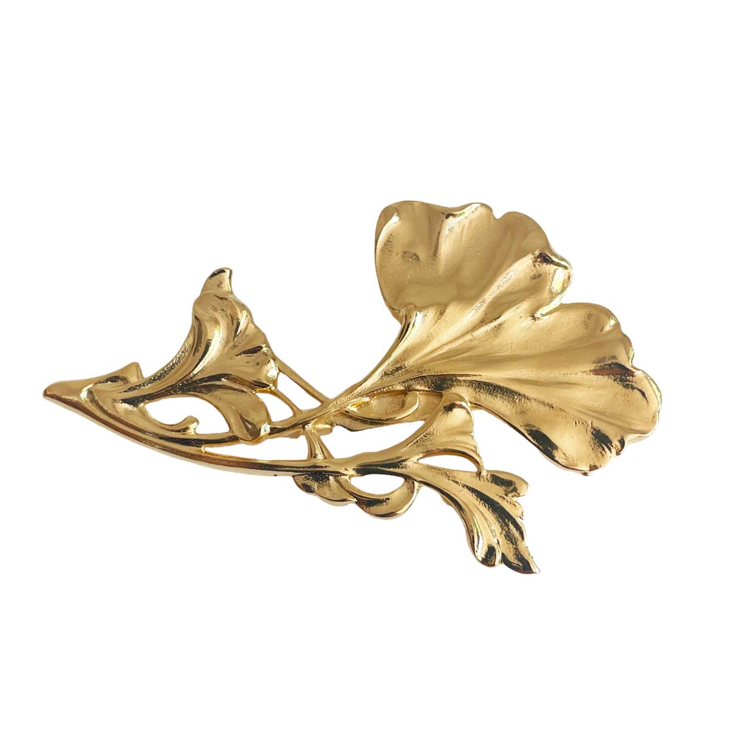 Golden Grand Gingko Brooch