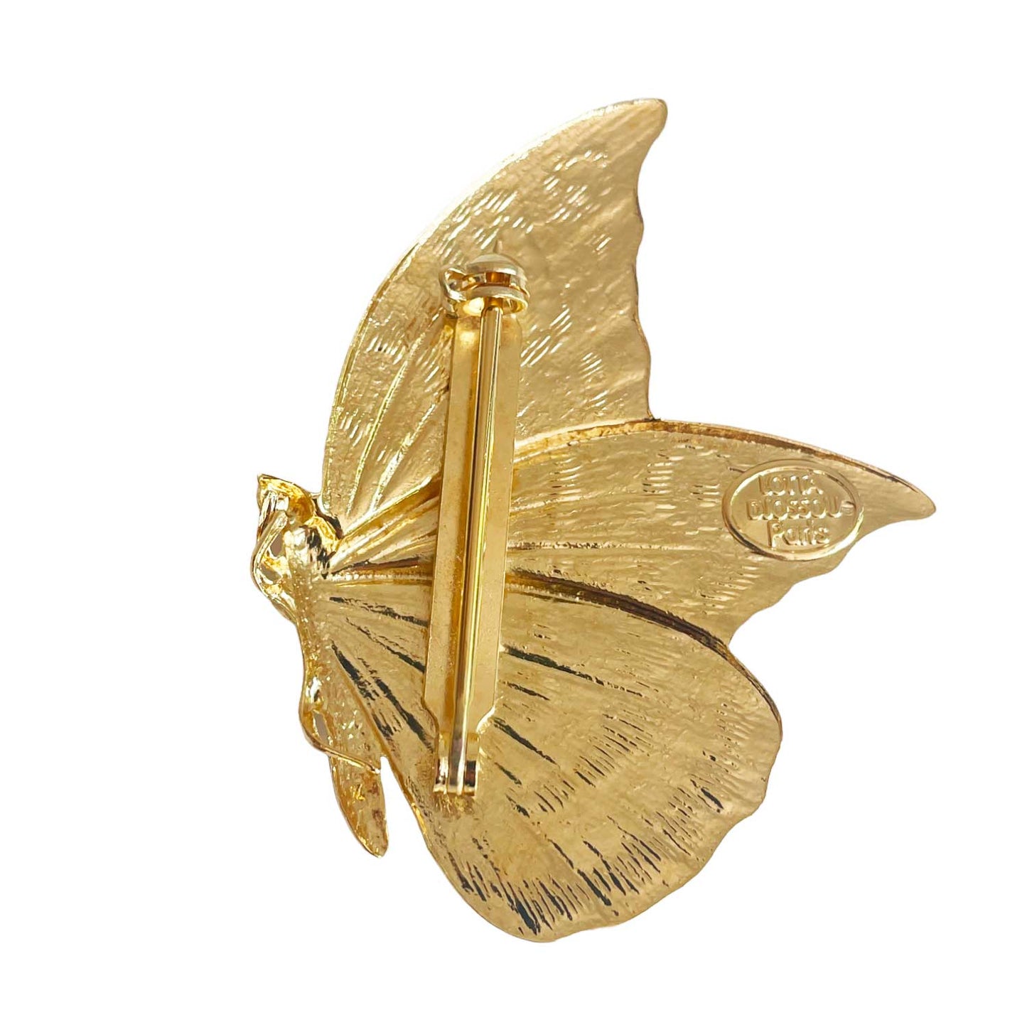 Gold butterfly brooch