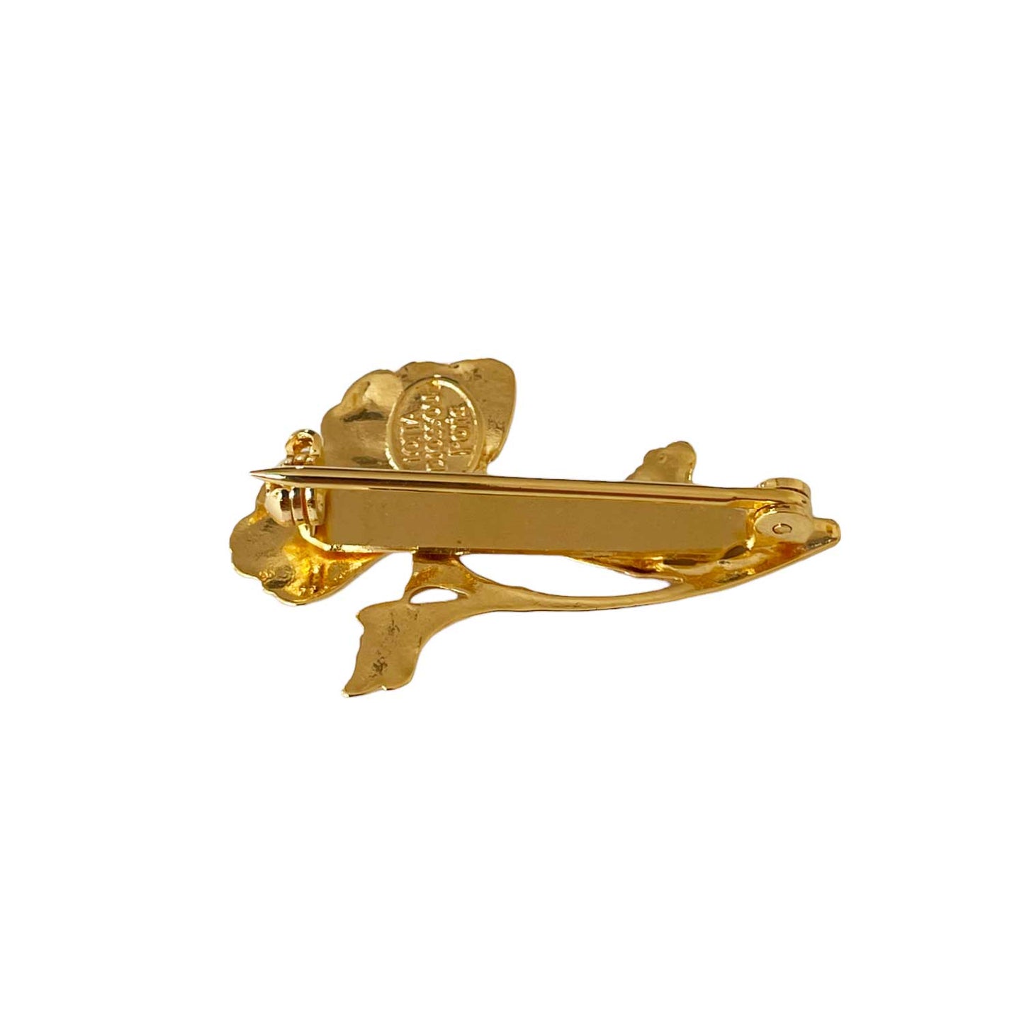 Small Gingko gold brooch