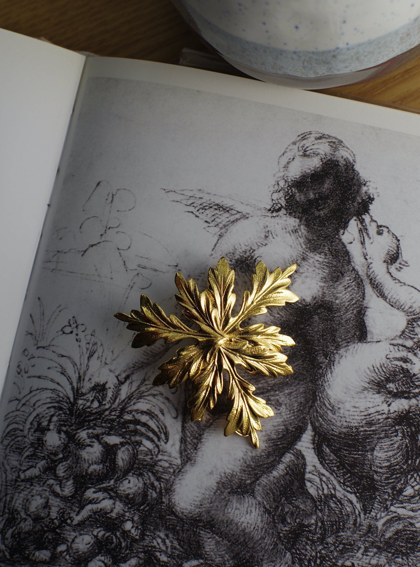 Golden Flake Brooch