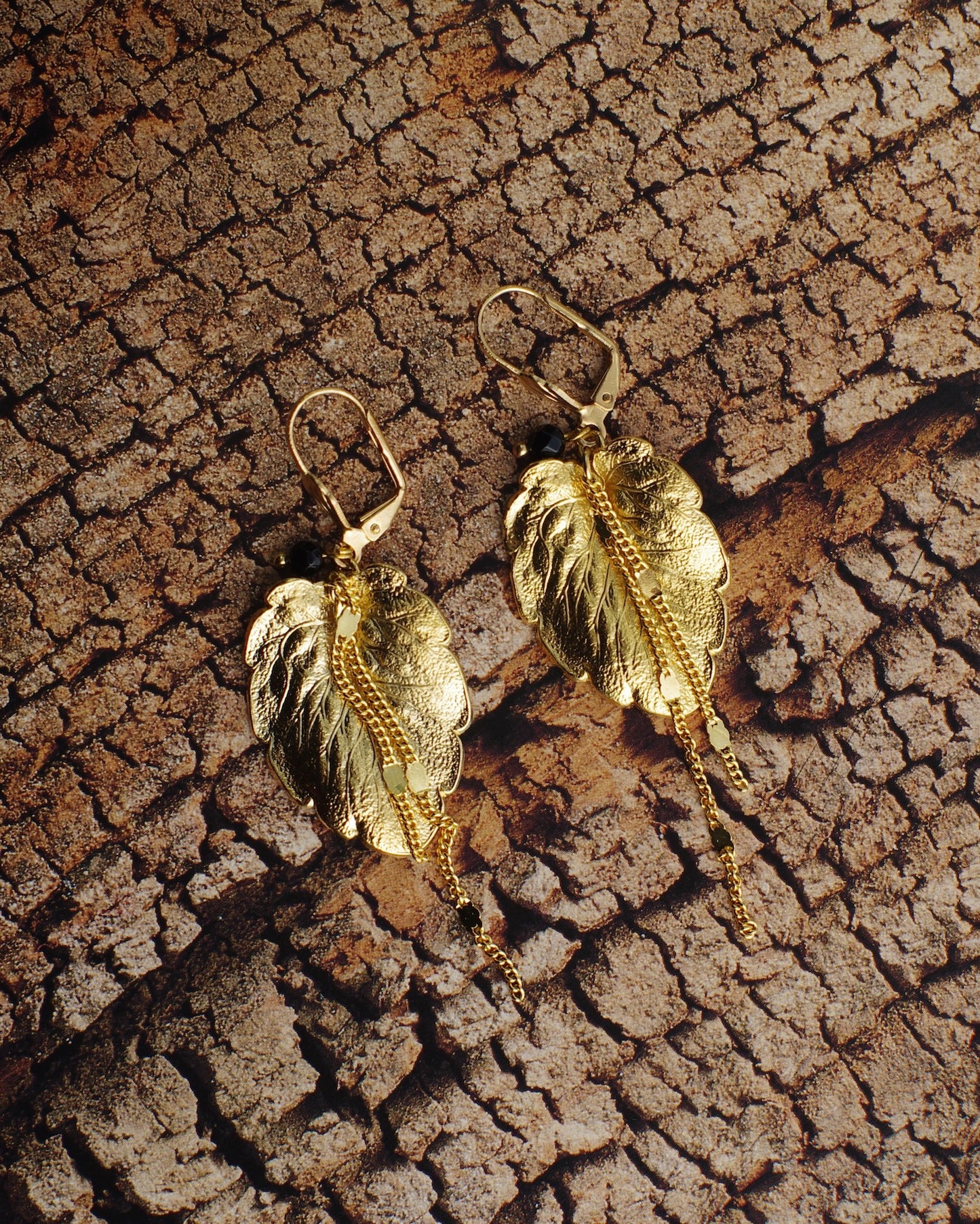 Earrings Feuille Lola Gilded