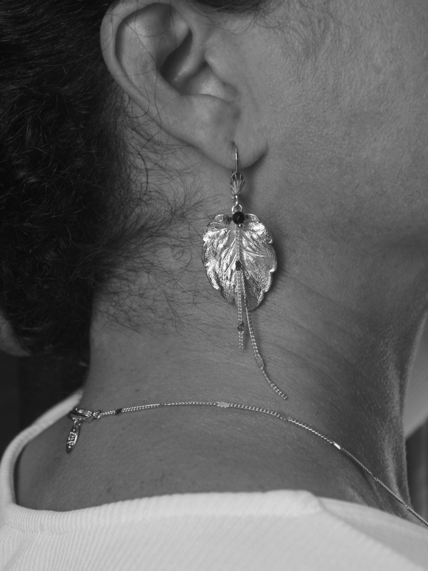 Lola silver leaf earrings