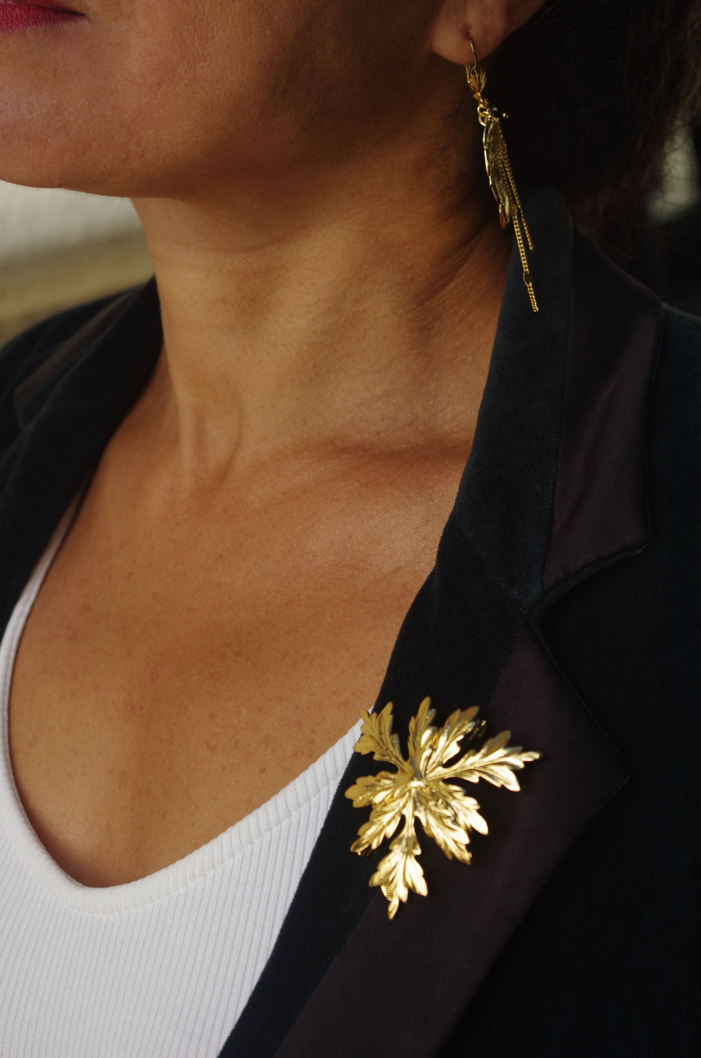 Golden Flake Brooch