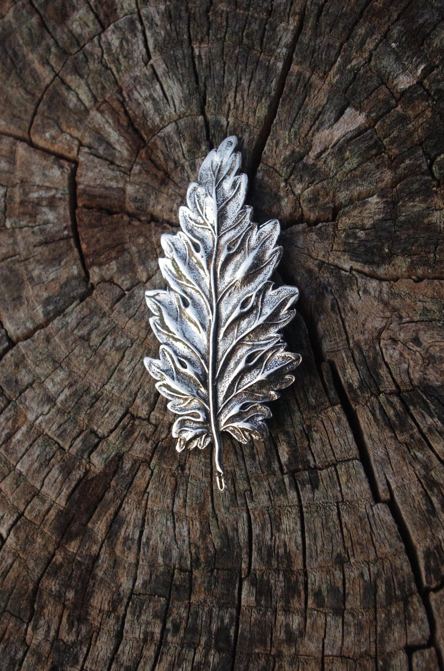 Silver Leaf Brooch