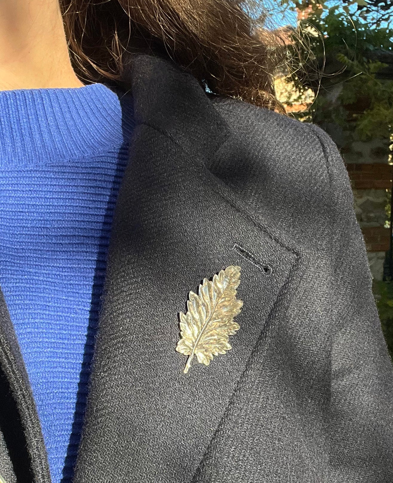 Silver Leaf Brooch