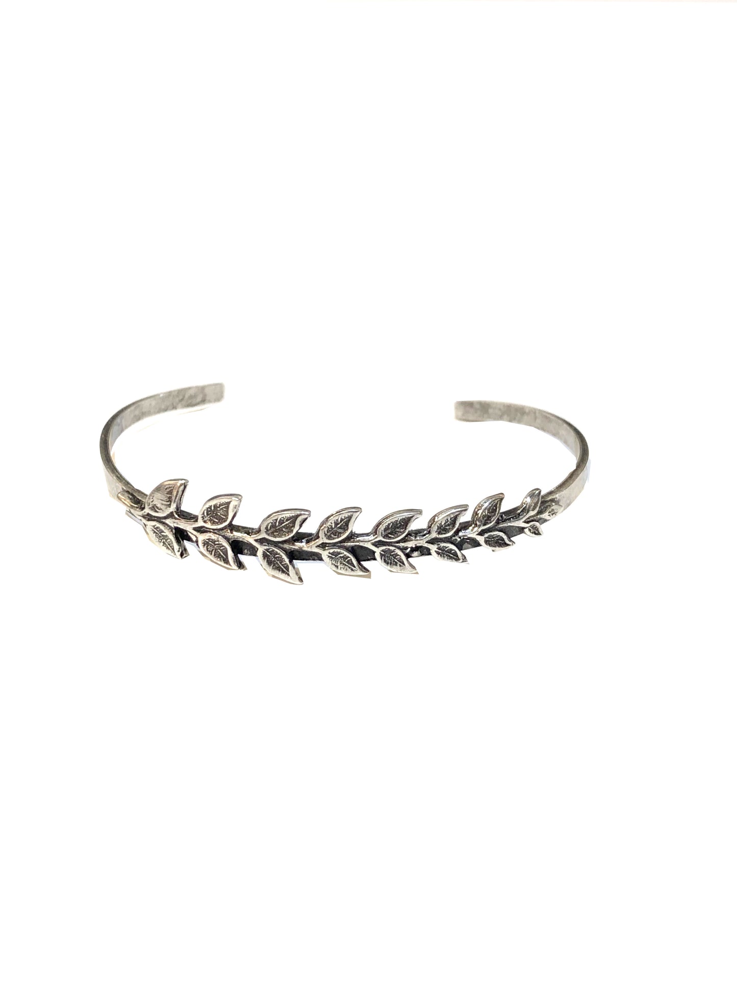 Bracelet argenté feuille fine