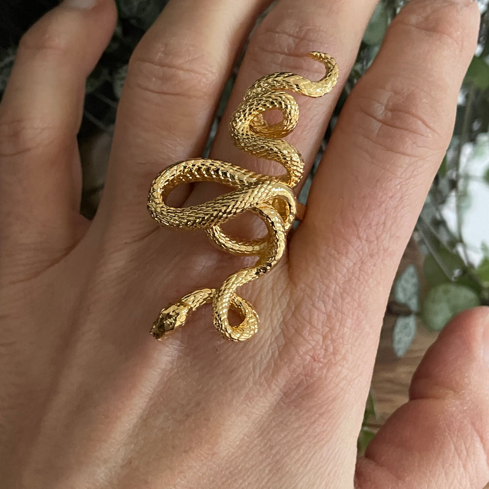 Gold Snake Ring Lotta Djossou Paris