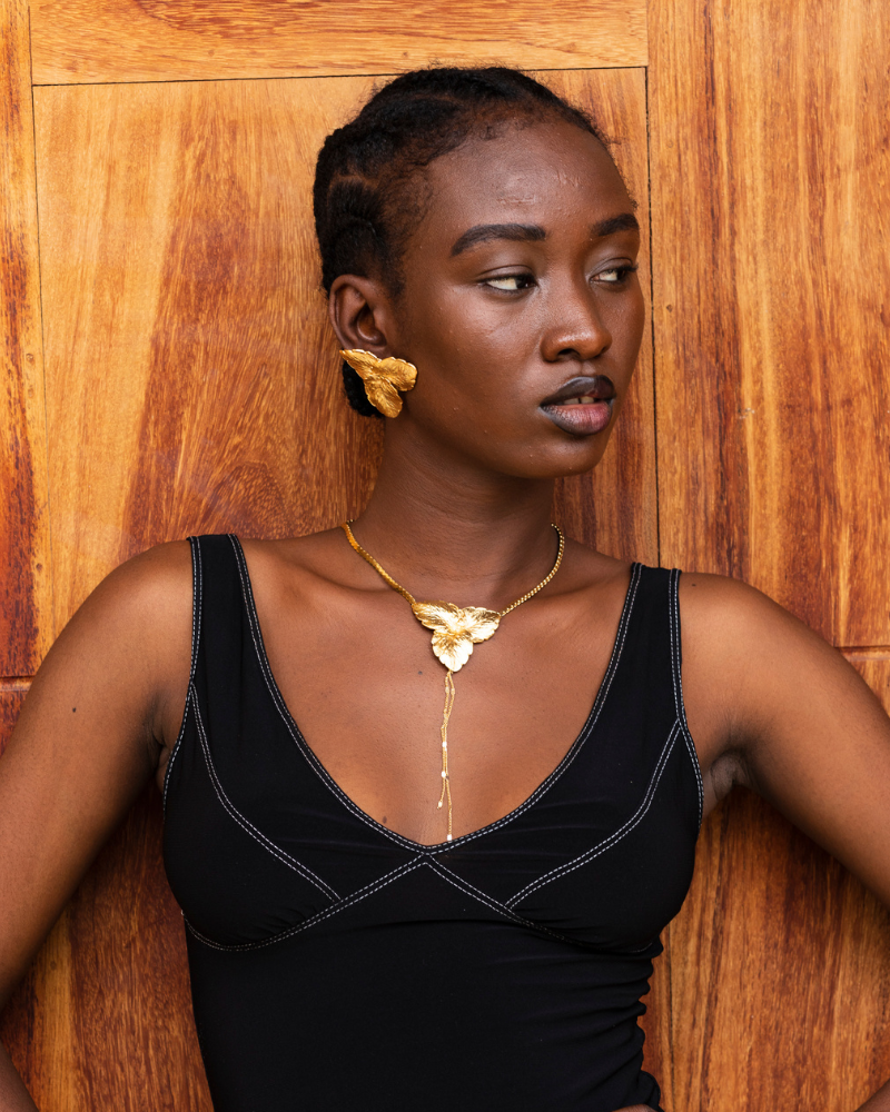 Gold-plated Thya earrings