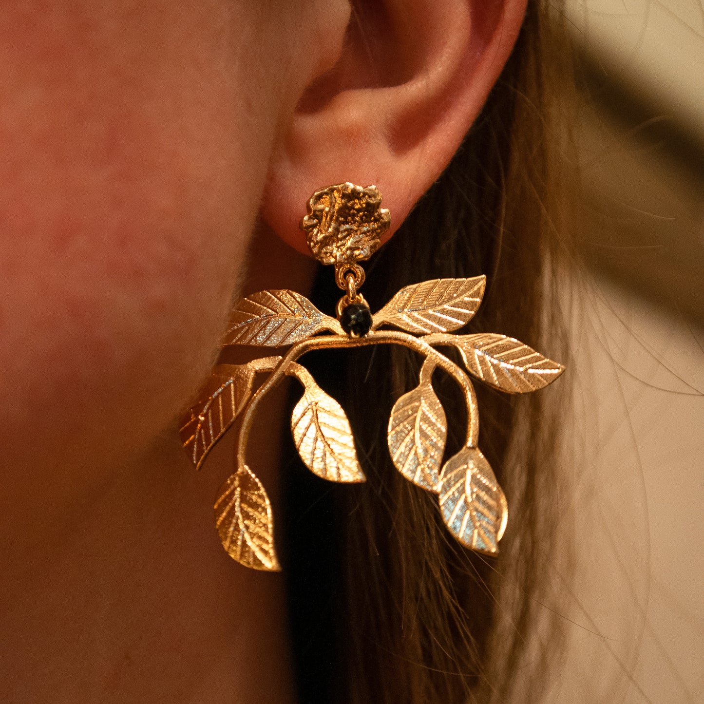 Golden Laurel Earrings