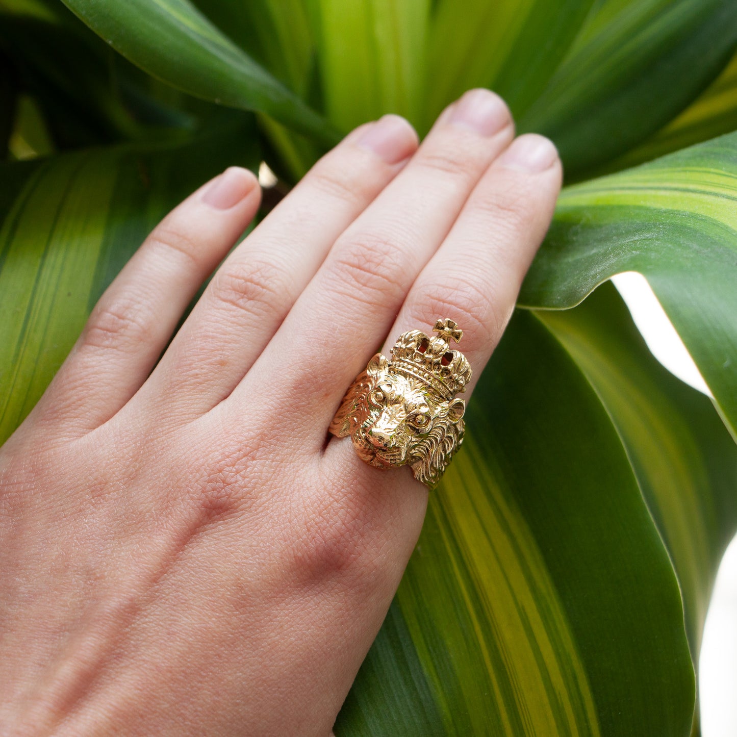 Golden Lion King Ring