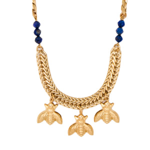 
                  
                    Necklace Bee Golden Lapis Lazuli Blue
                  
                