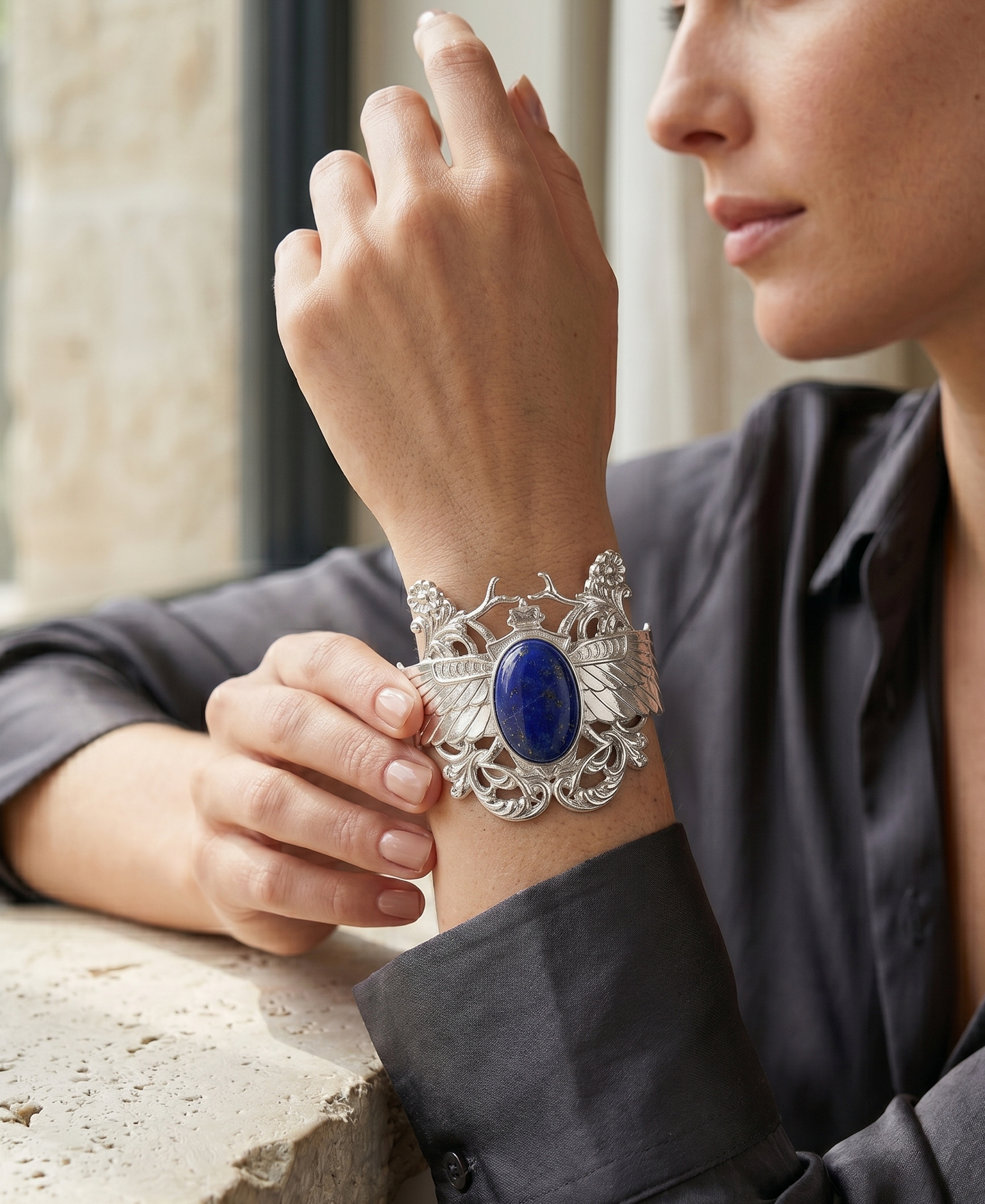 Bracelet Scarabée Khé Lapis
