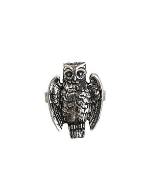 
                  
                    Small silver owl ring
                  
                