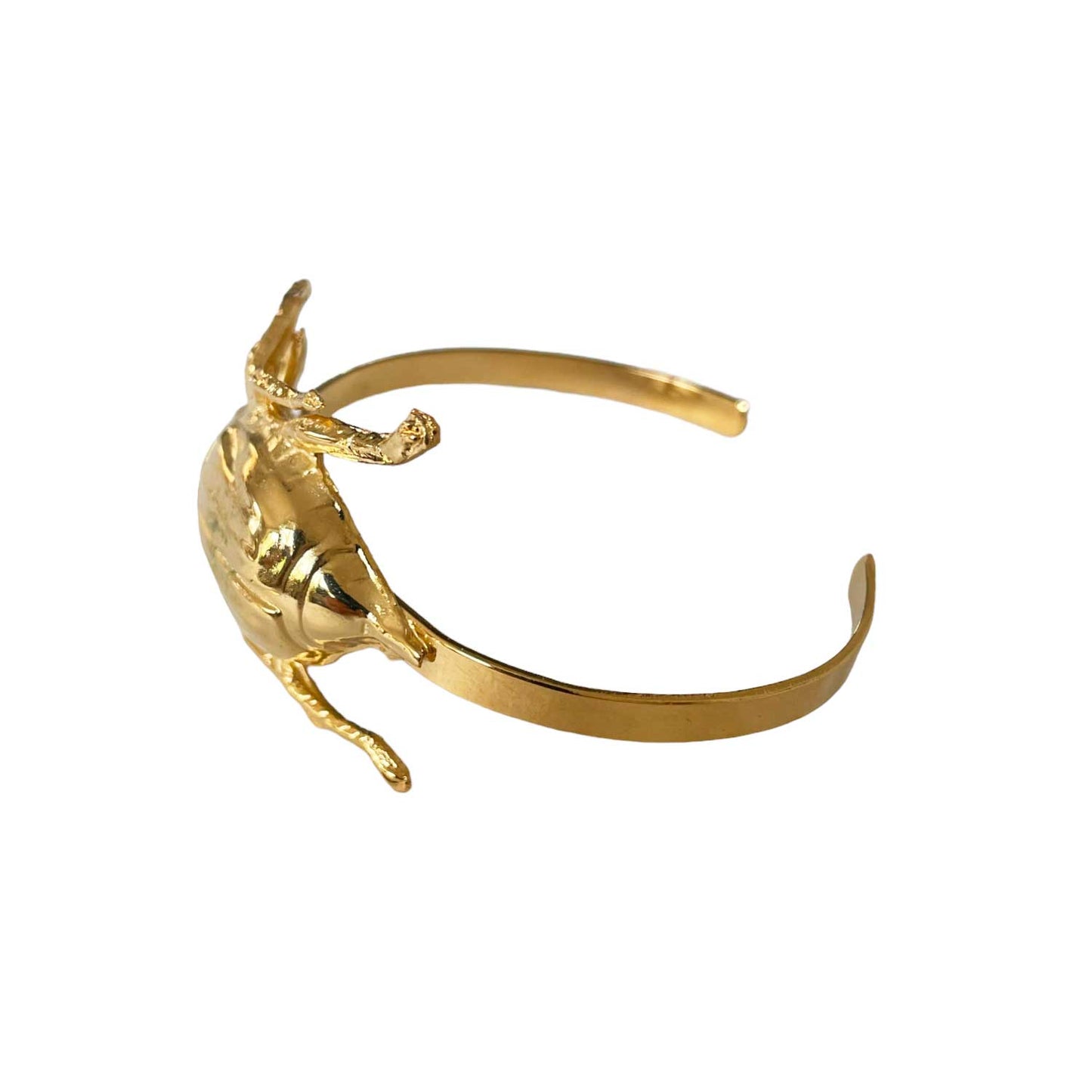 Woody beetle gold bracelet