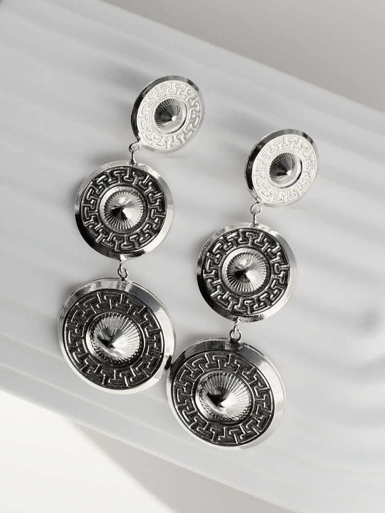 
                  
                    Dôme Trio Silver Earrings
                  
                