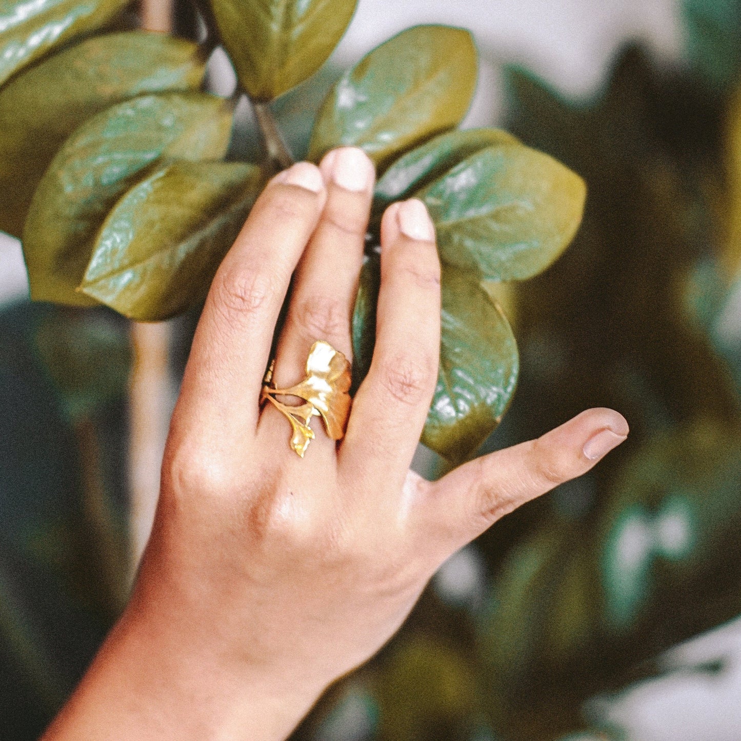 Golden Ginkgo Ring