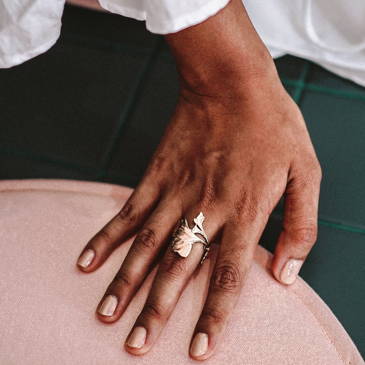 Golden Ginkgo Ring