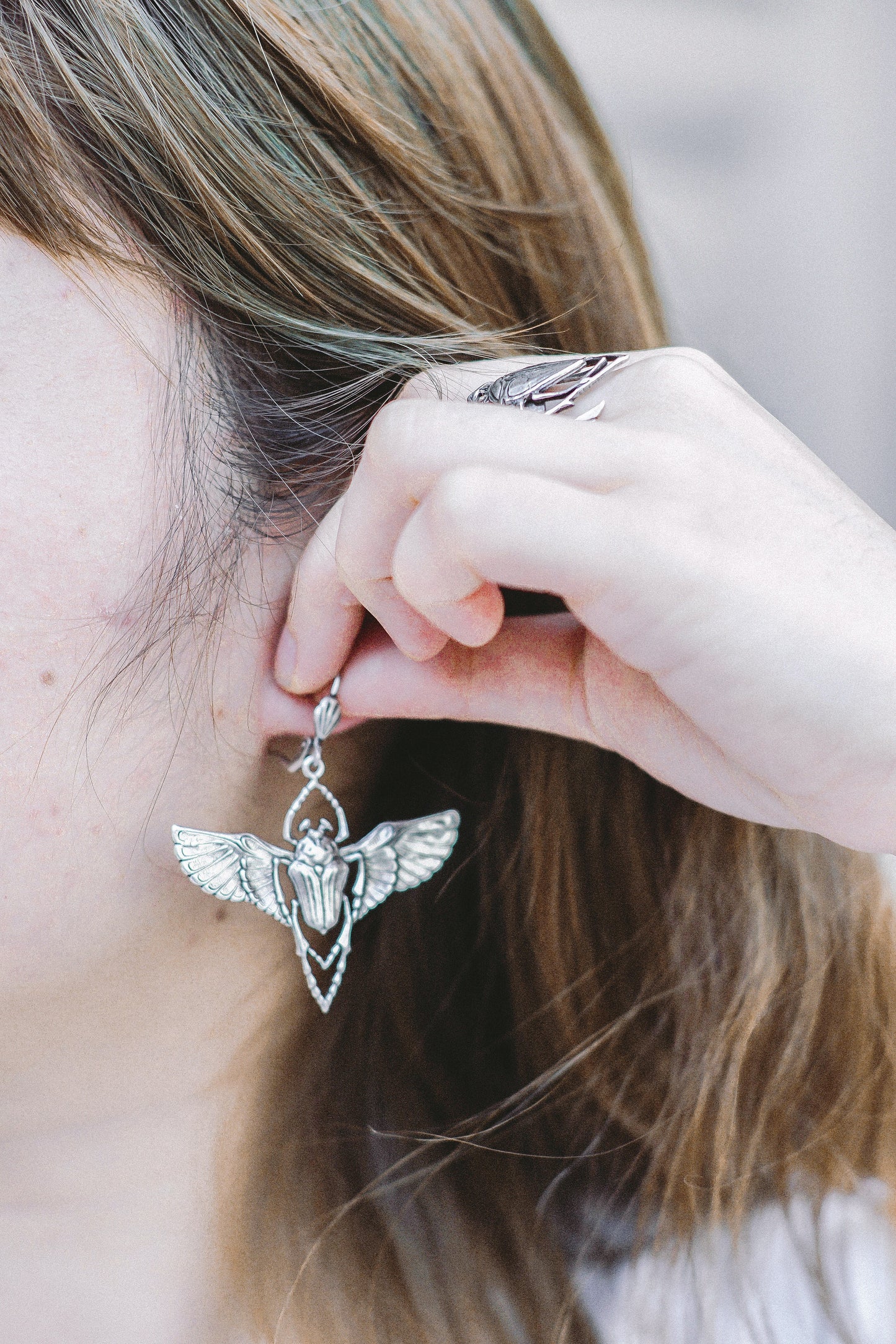 Beetle earrings