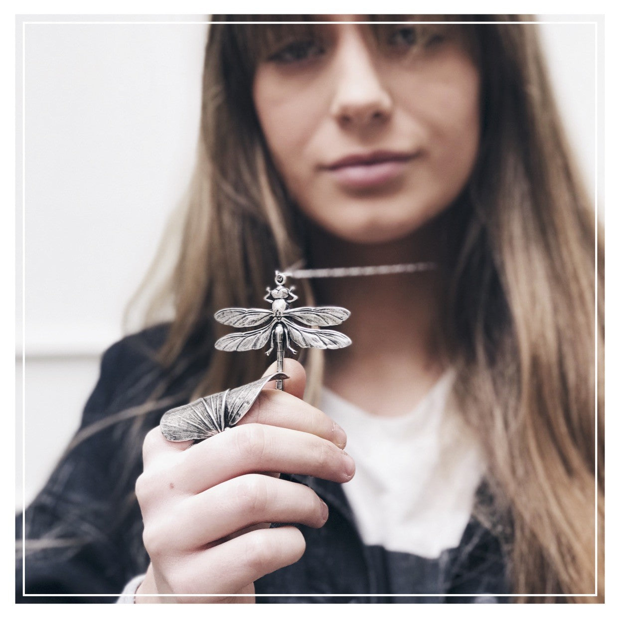 Dragonfly long necklace