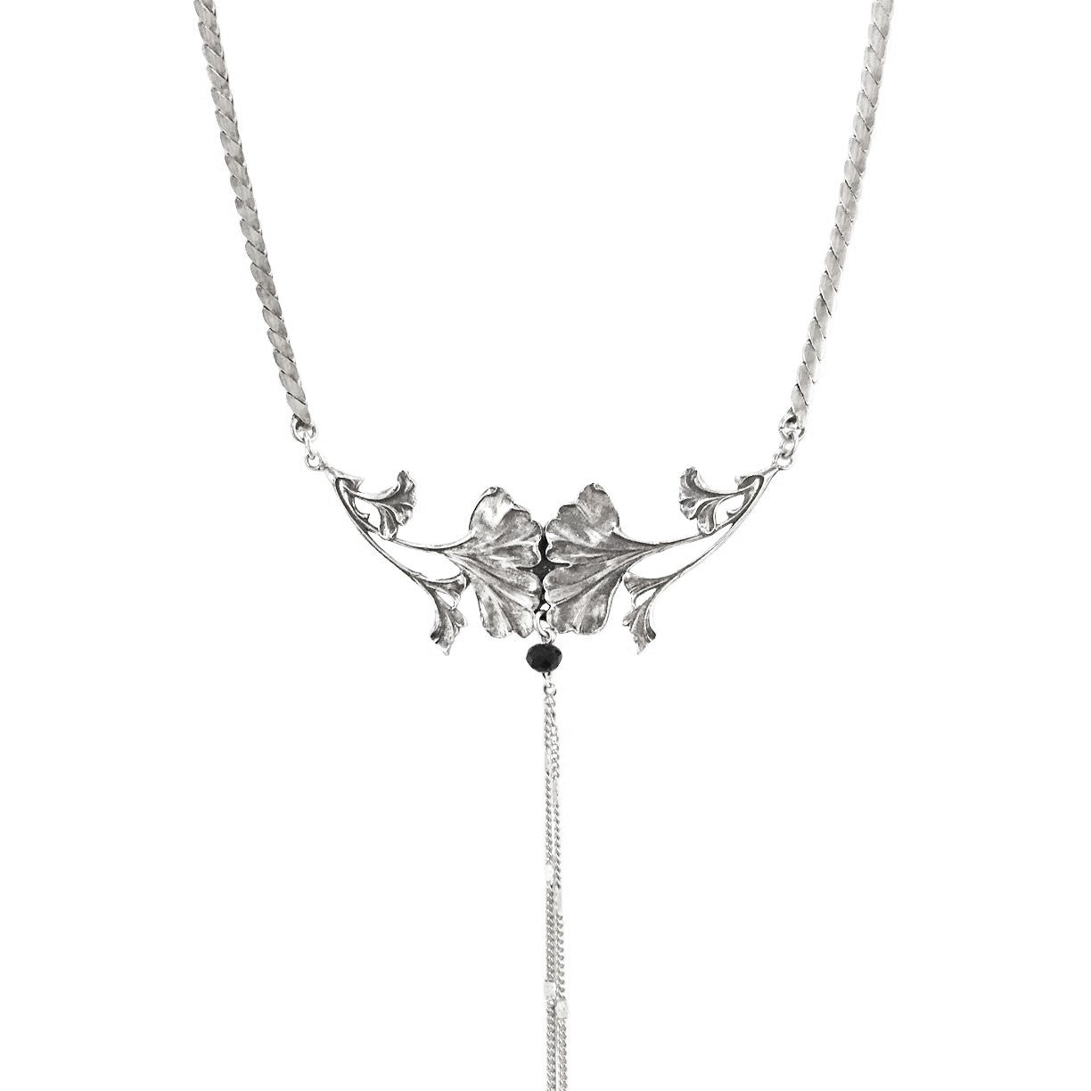 Double Ginkgo necklace