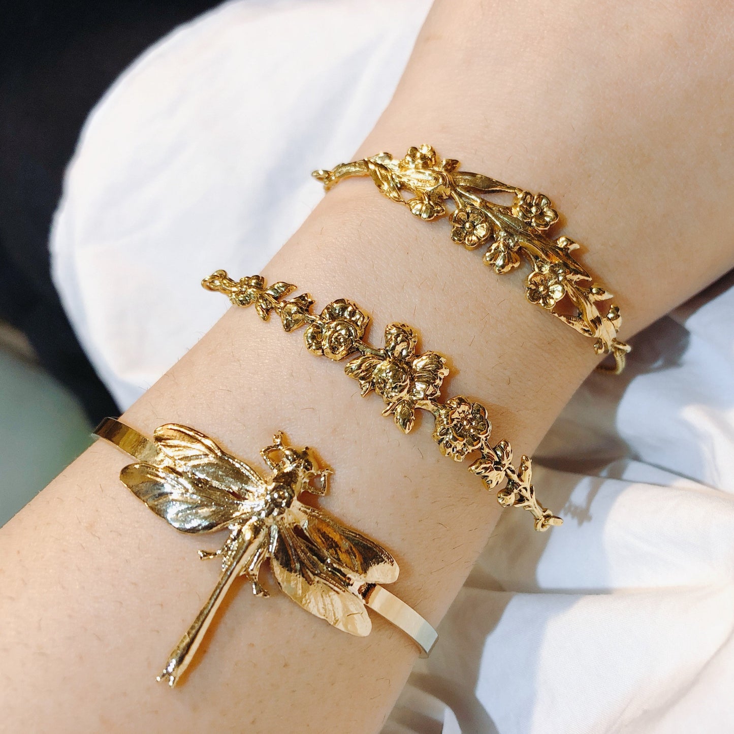 Little Golden Dragonfly Bracelet