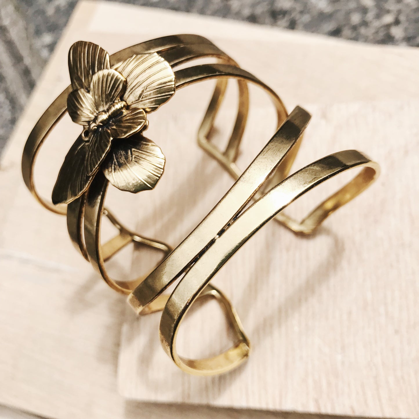 Butterfly Bracelet on Golden Threads
