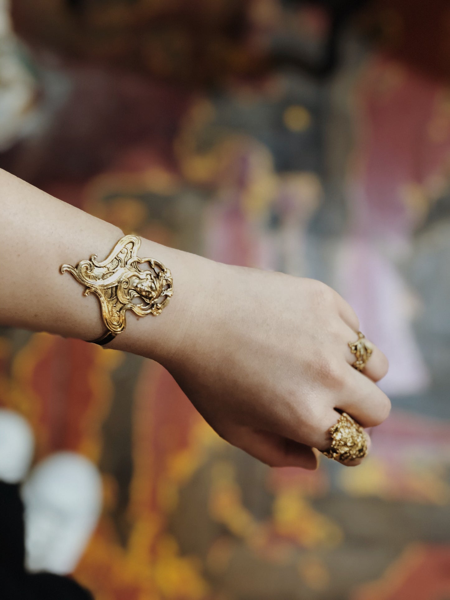 Gold Cameo Bracelet
