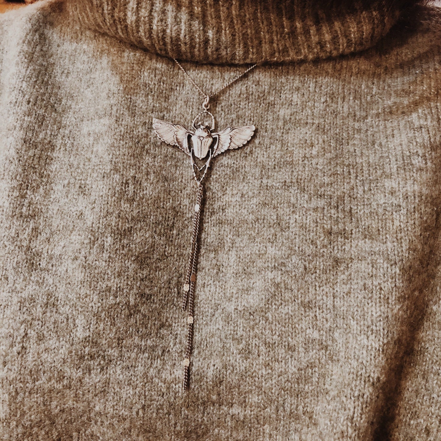 Beetle necklace