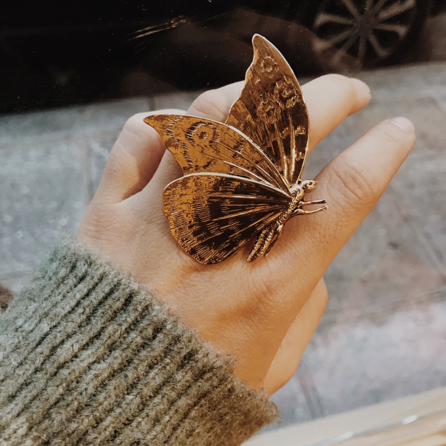 Bague Papillon Macey Dorée