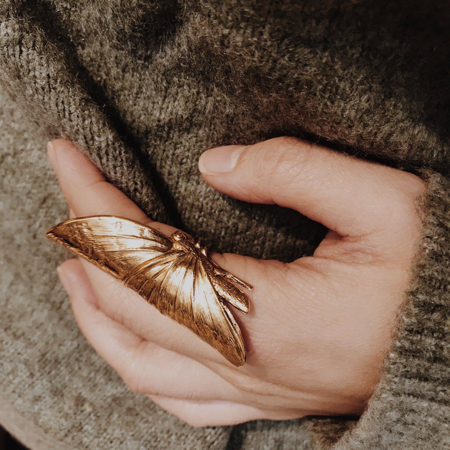 Faro Gold Butterfly Ring