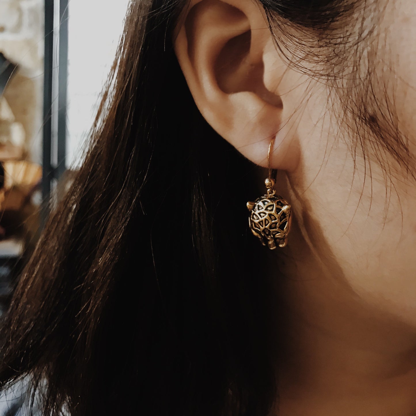 Mini Panther Gold Earrings