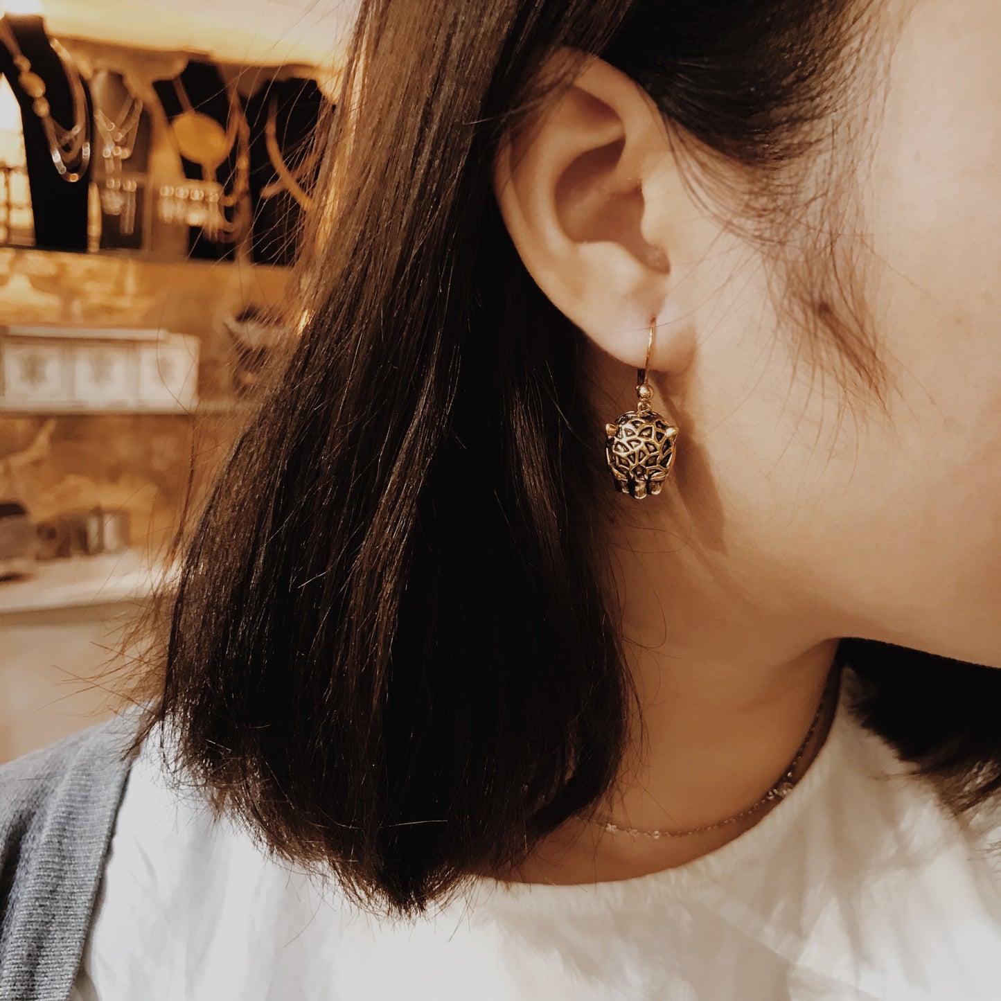 Mini Panther Gold Earrings